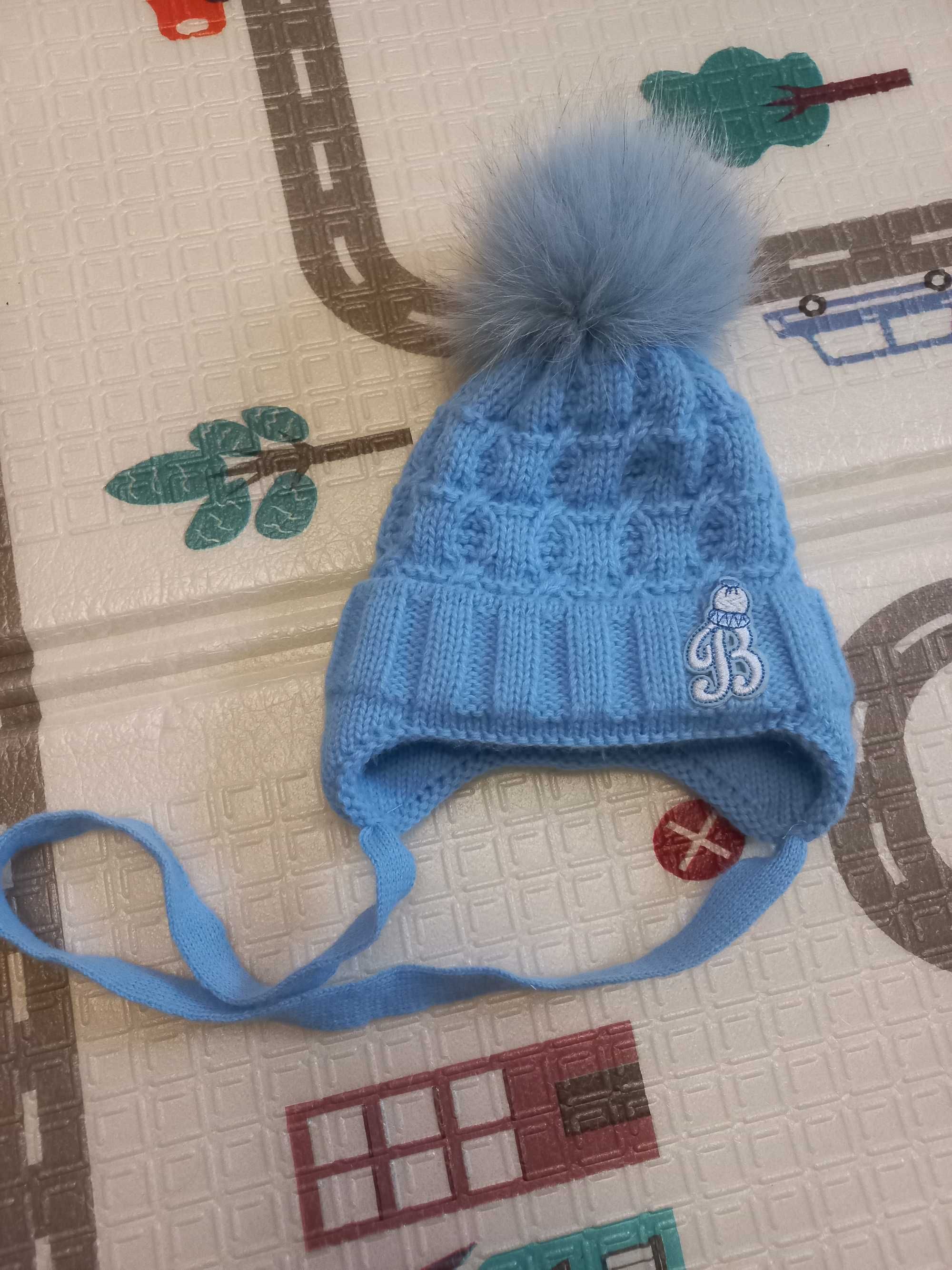 Дитяча зимова шапка 0-6 місяців