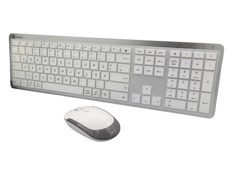 Zestaw klawiatura i myszka iClever ic-gk08 srebrne