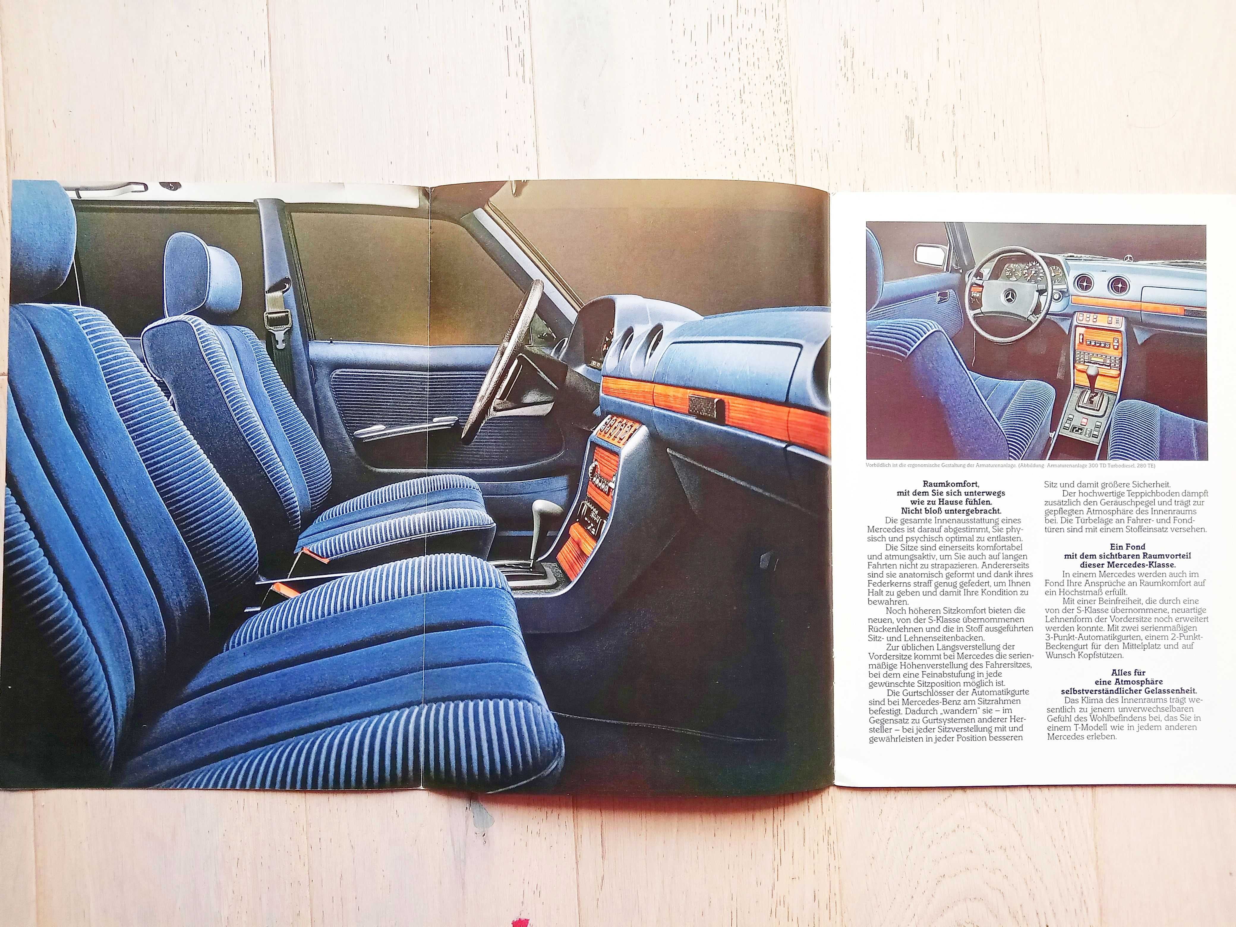 Mercedes W123 T-Modell / kombi S123 - 1983 prospekt 36 stron, stan DB+