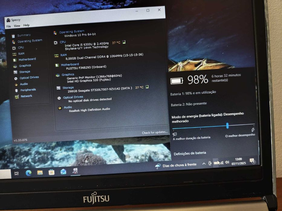 Fujitsu LifeBook E736 — Portátil Profissional Compacto