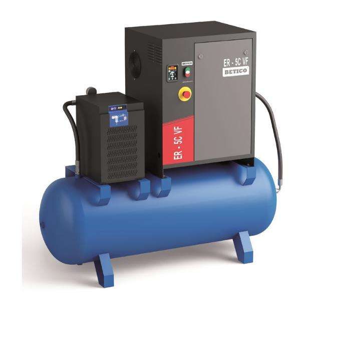 Compressor Parafuso 7.5 HP, com Variador de velocidade