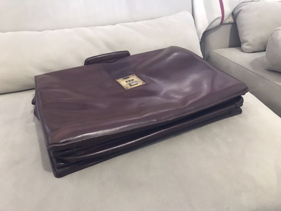 Mala Pasta executivo coro 100% Pele genuína. Luxo. Oportunidade única