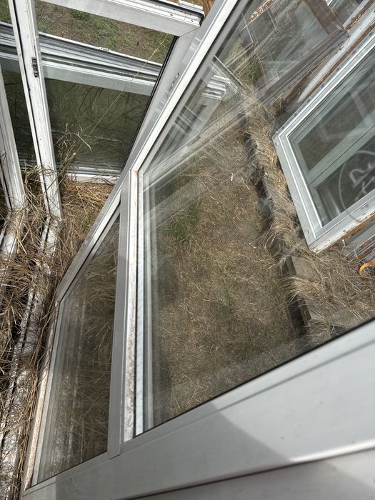 1x okno balkonowe 87x220 tarasowe biale Ru (rozwierno uchylne transpor