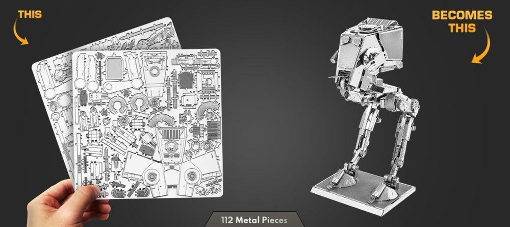 Конструктор збірна модель Star Wars Metal Earth AT-ST