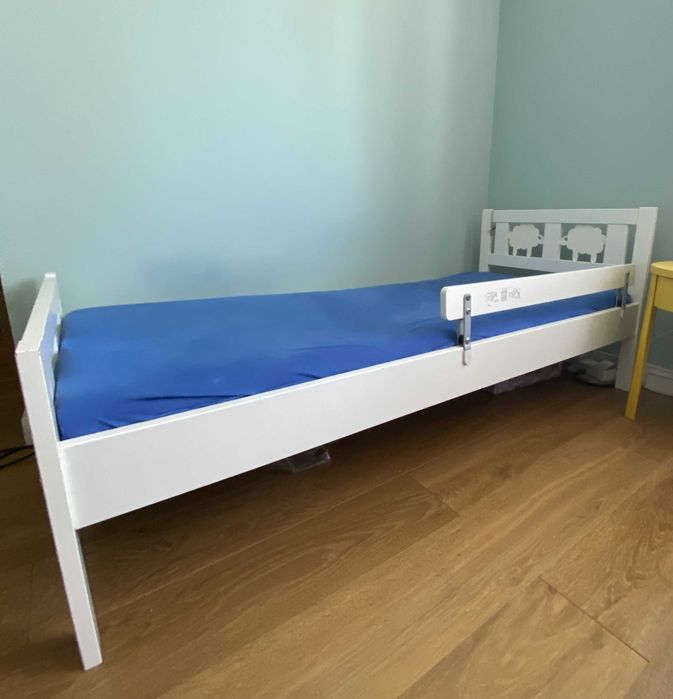 Łóżko dziecięce IKEA KRITTER 70x160 cm Białe. Pełen zestaw / stan bdb.
