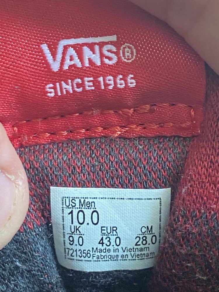 Мужские Высокие Кеды Vans SK8 Hi Suede 43р(28см)