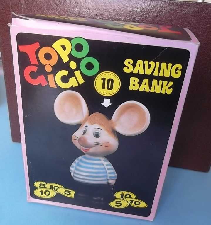 TOPO GIGIO Raro mealheiro com caixa original