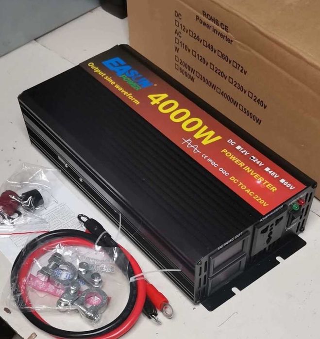 Inversor 3000w Onda Pura 24v ou 12v para 220v Novo para Camião, Carro