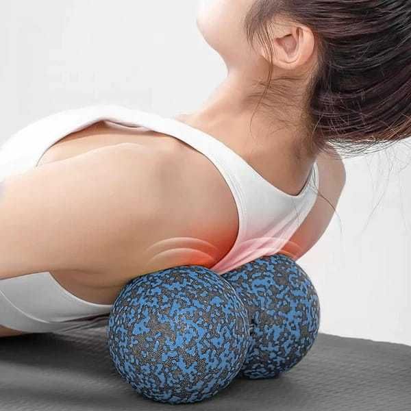 ZESTAW do masażu EPP ROLLER piłka duoball 3w1 fitness crossfit WA