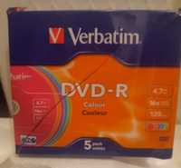 Płyta VERBATIM DVD-R Slim 1, 4.7GB 16x, Colour