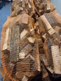 Drewno opałowe workowane dąb dębowe kominkowe