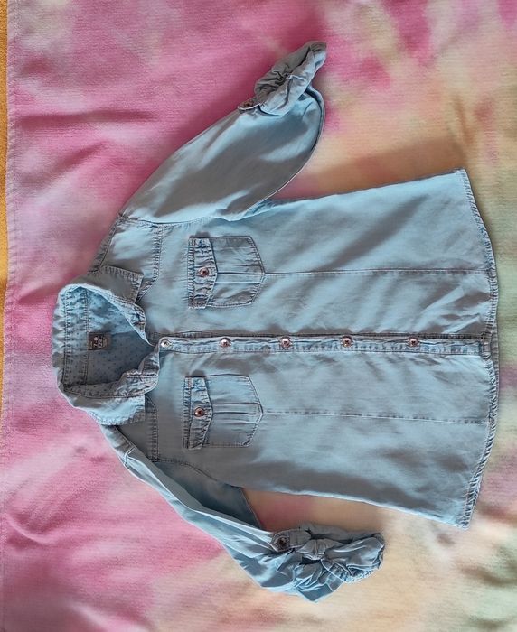 bluzka jeansowa Zara Kids rozmiar 128