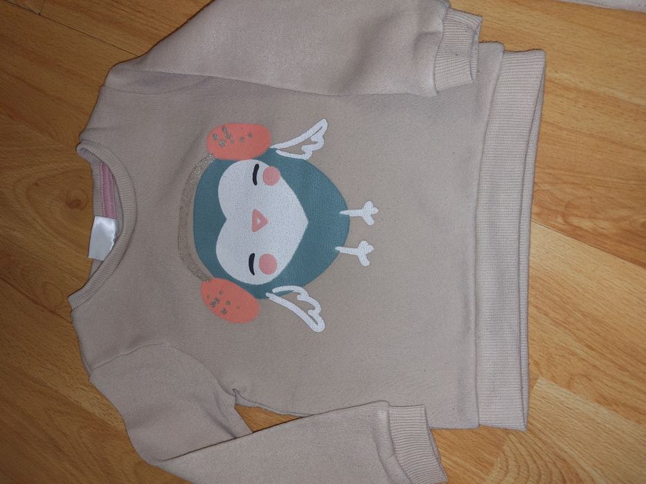 Dres na cienkim polarze dla dziewczynki beżowy So Cute 92 cm