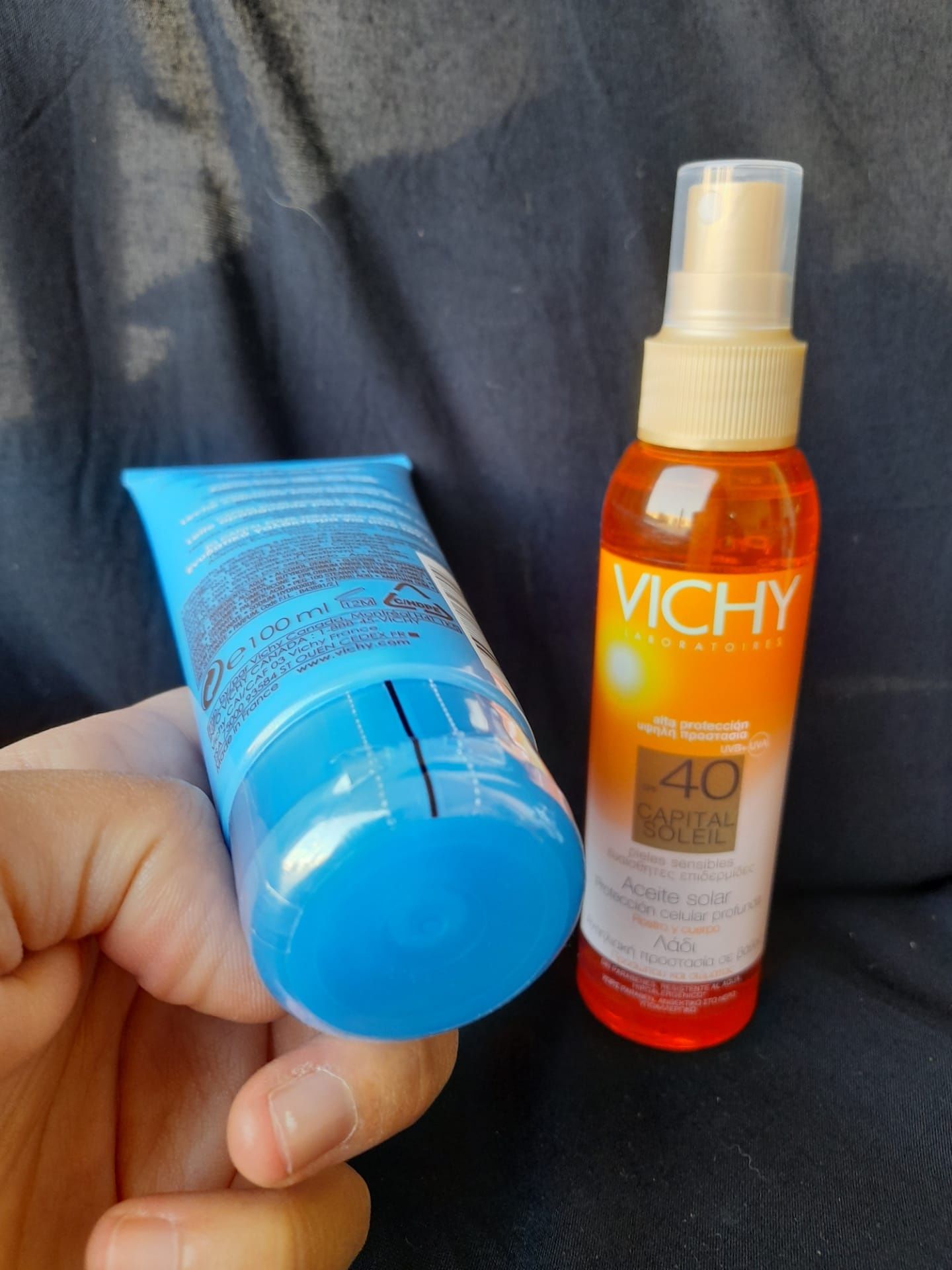 Creme Vichy Soleil hidratante solar rosto 50ml e aceite solar 125ml