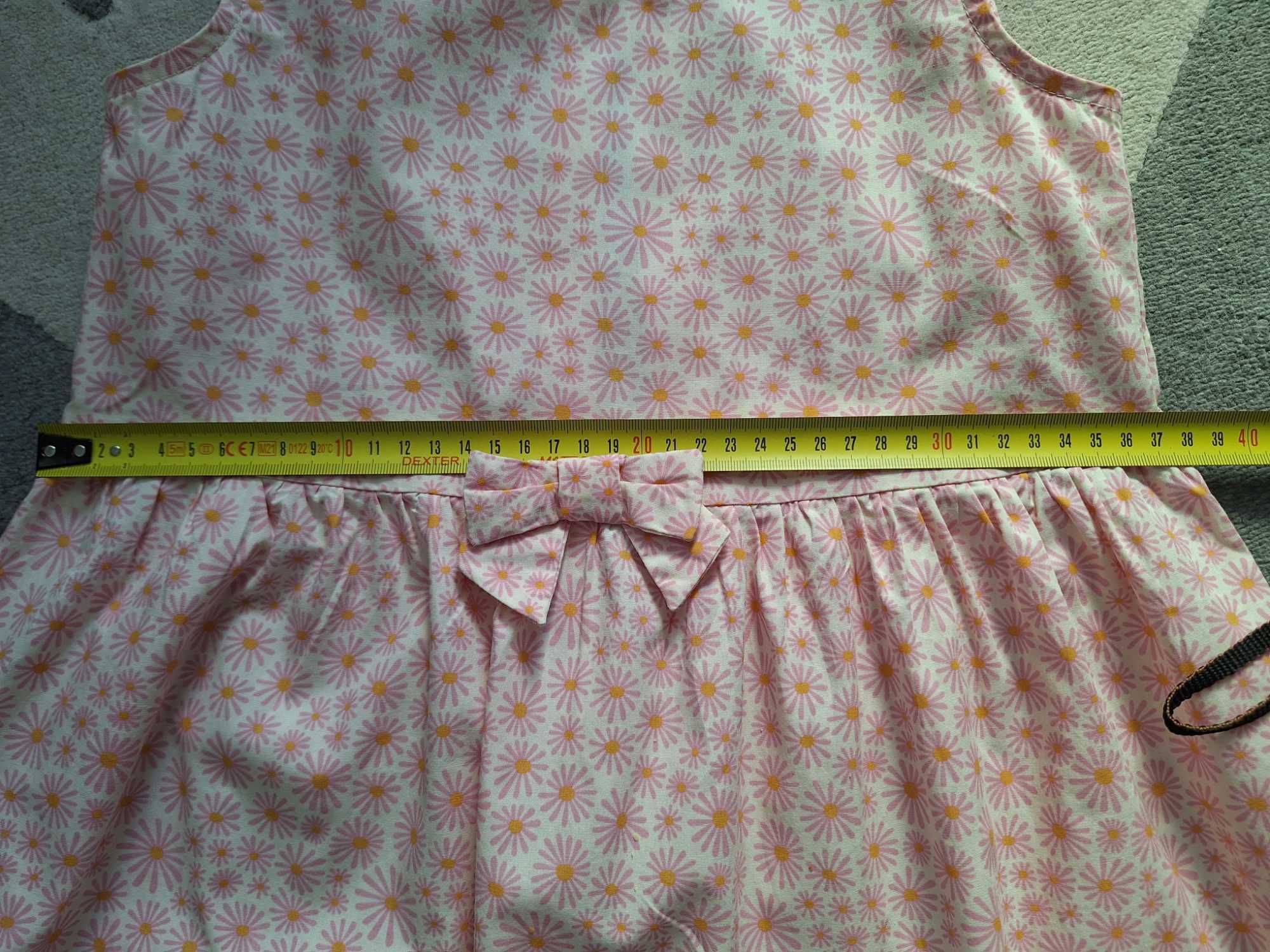 Różowa sukienka H&M roz 128, stan bdb