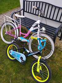 Dwa rowery dla dziecka i dorosłych