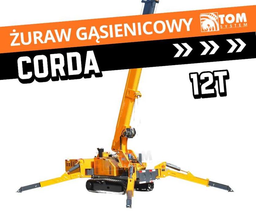 CORDA - Dzwig żuraw gąsienicowy 12T - 25m NOWY Hybryda z UDT