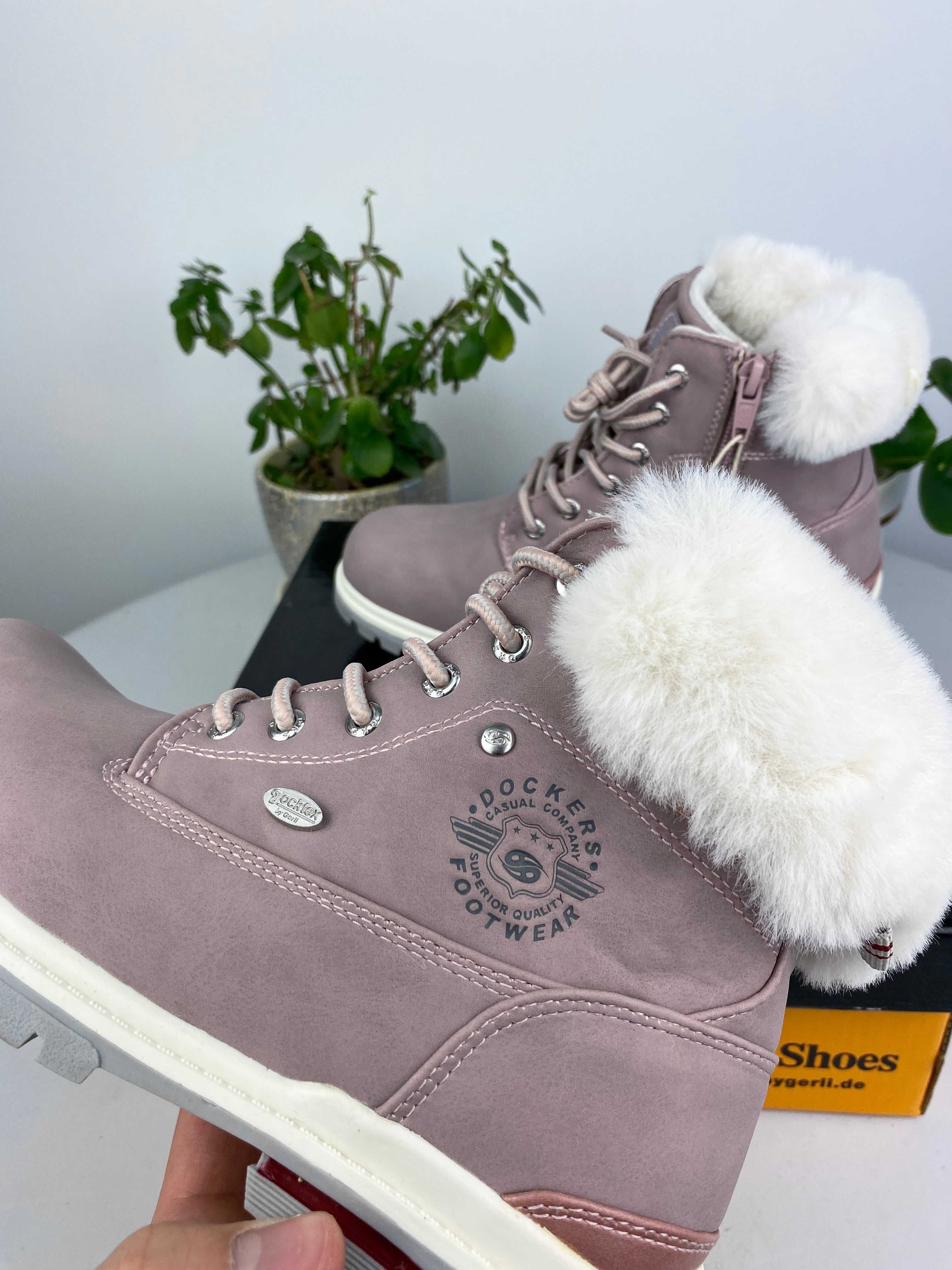 białe szare beżowe buty botki trapery dockers by gerli r. 35 n141