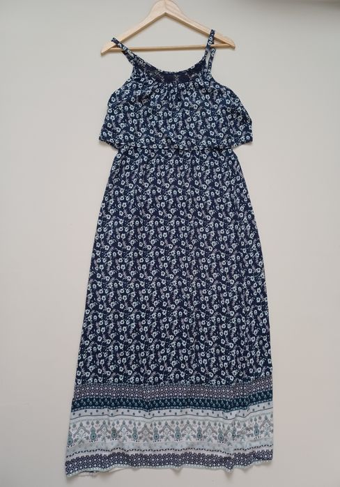 Długa letnia sukienka  z wiskozy boho XL M&CO