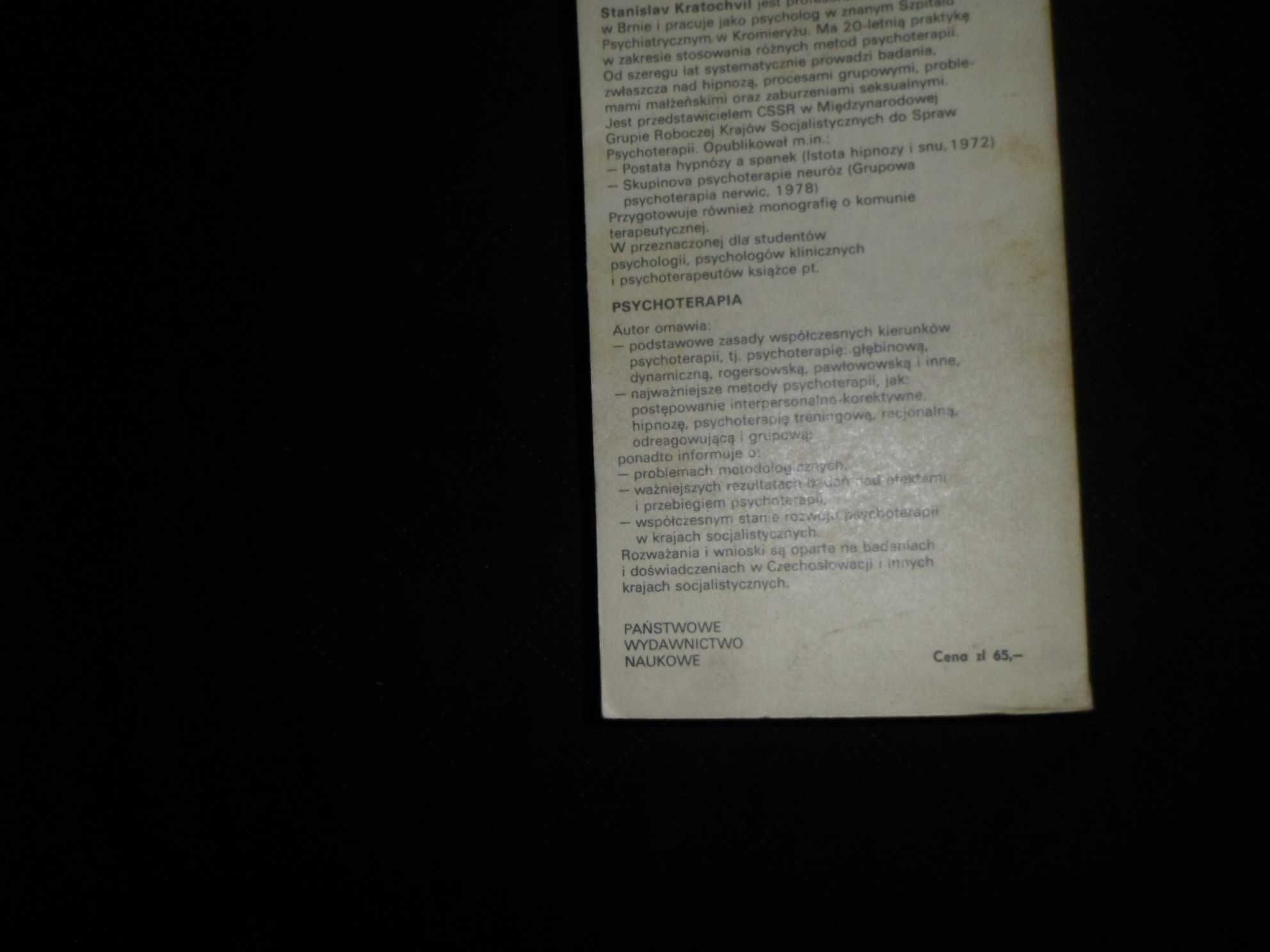 Stanislav Kratochvil - Psychoterapia