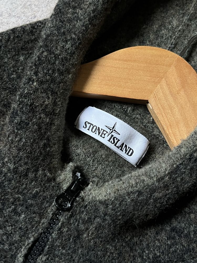 Чоловіча вовняна зіп кофта светр Stone Island оригінал