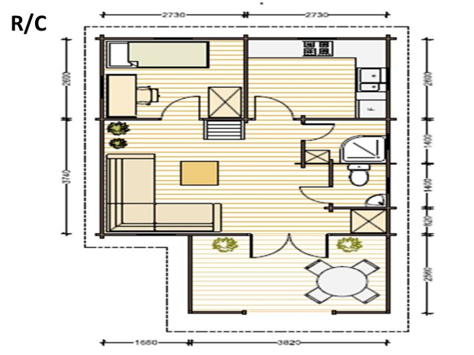 Casa de Madeira T.3 DULEX Bungalow Pré-Fabricada