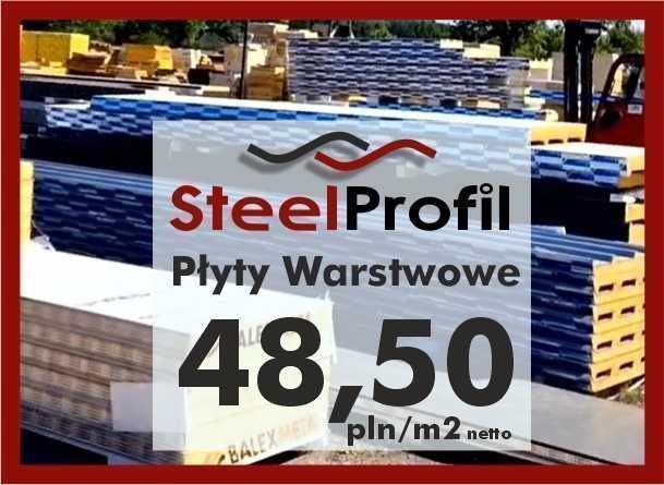 NOWA Płyta Warstwowa 100mm Dachowa Ścienna 40mm Płyty OBORNICKIE PIR