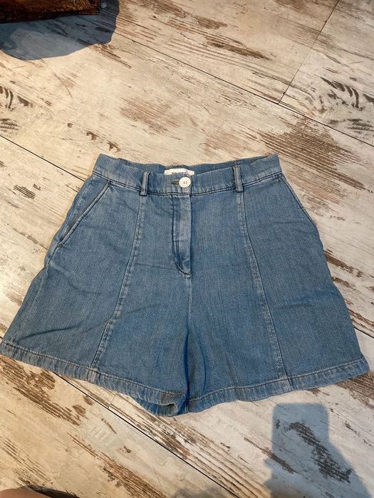 Spodenki jeansowe zara z wysokim stanem luźne m vintage