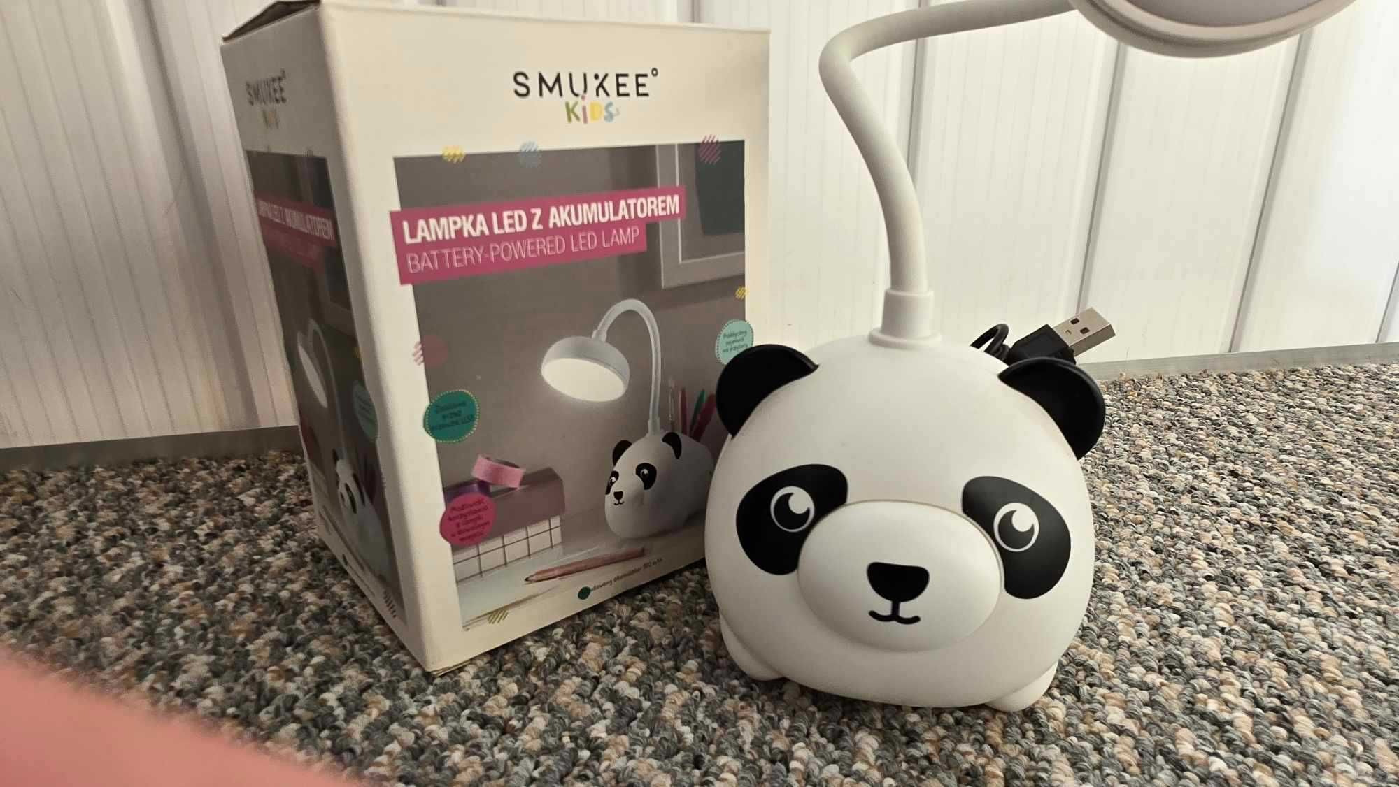 Lampka biurkowa dla dzieci LED bezprzewodowa z akumulatorem Panda