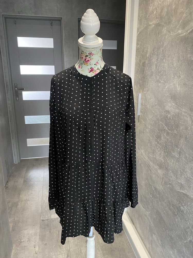 Koszula w grochy oversize XS 34 Greenpoint