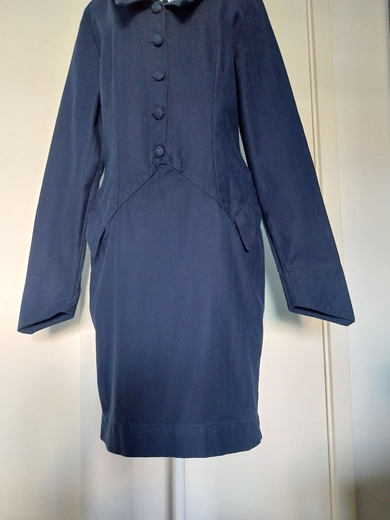 Vestido azul escuro | Vintage | Tamanho único
