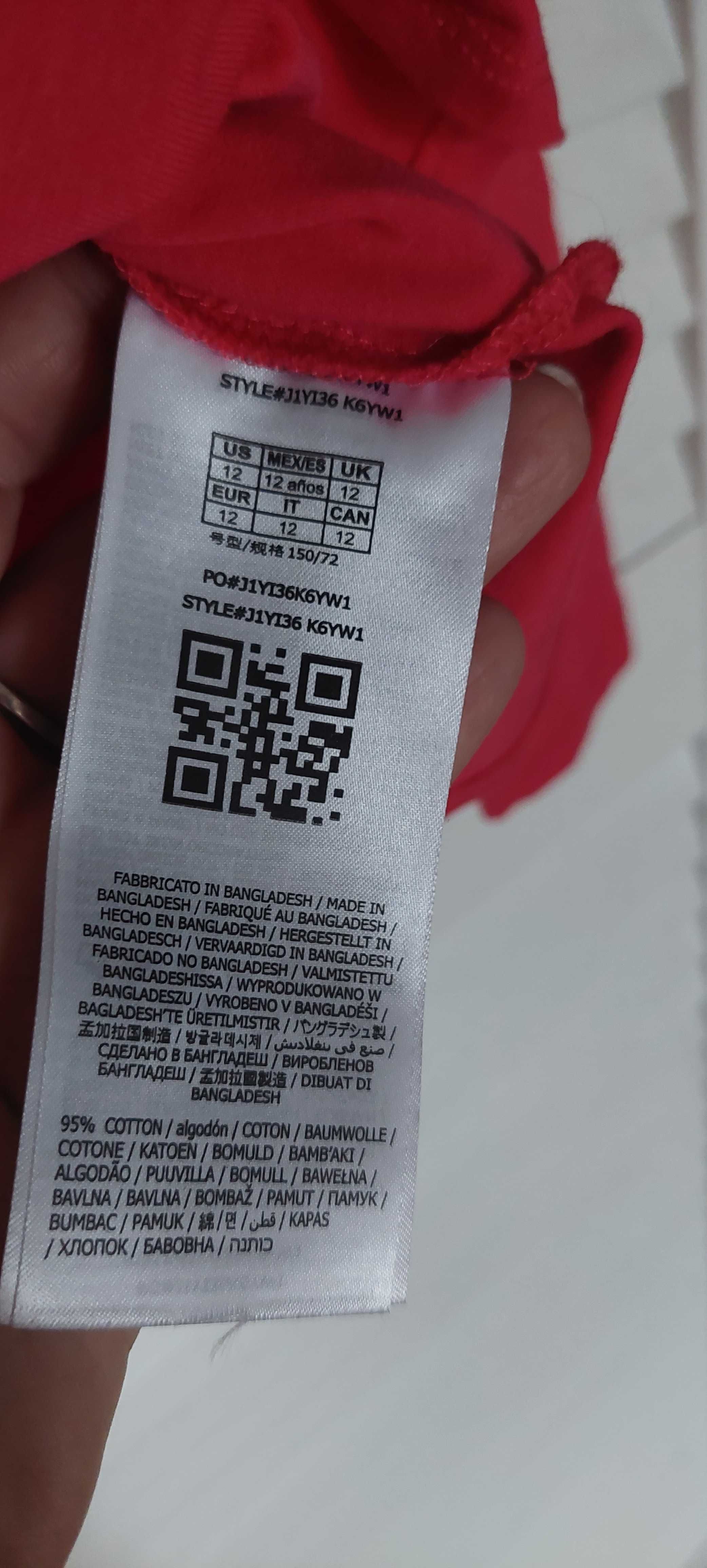 Guess czerwona bluzka z logo cyrkonie r.146/ 152 nowa