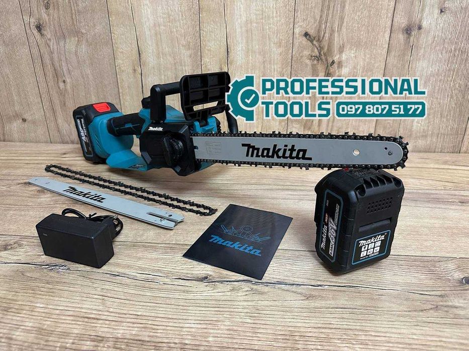 Акумуляторна пила з двома акумуляторами Makita DUC418 BL для обрізки