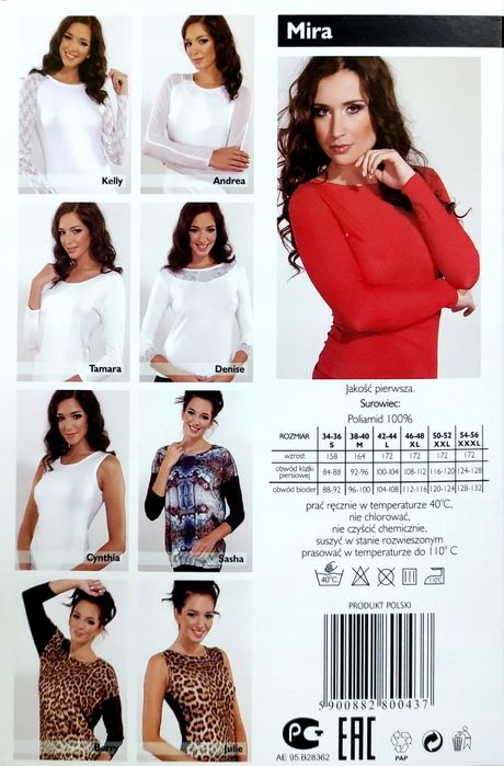 Violana Czerwona Bluzka Długi Rękaw R. S