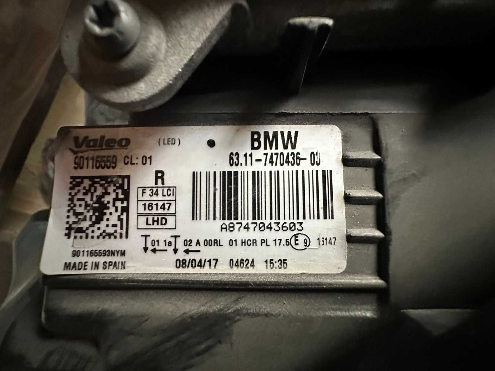 Фара BMW F34 Black LCI LED рестайлінгова (Комплект) L/R