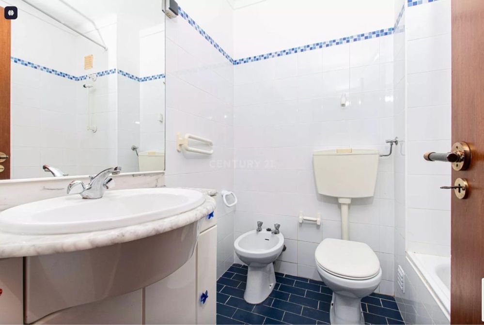 Móvel de Casa de Banho com Lavatório e Pedra - Muito Bom Estado