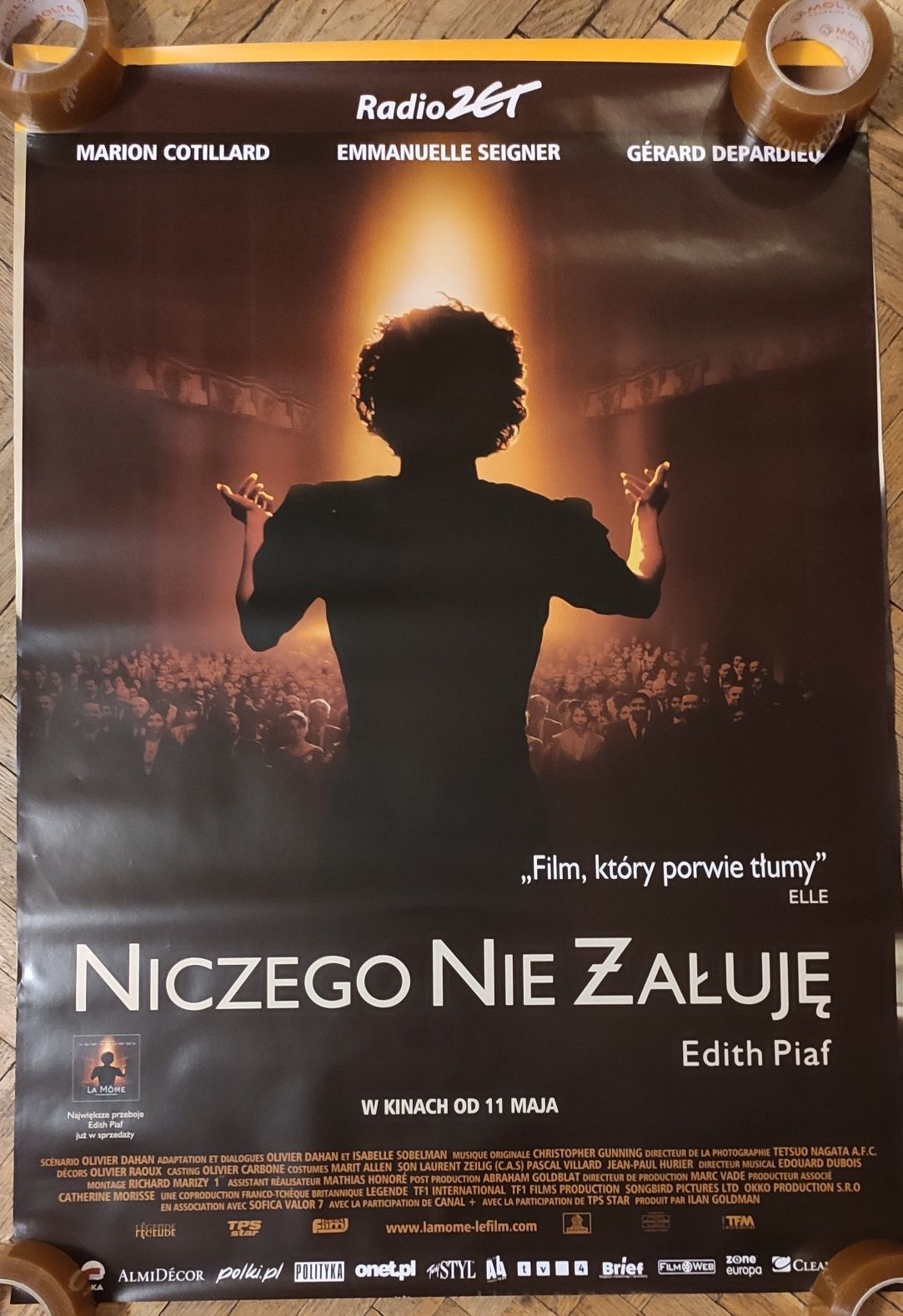 Niczego nie żałuję plakat filmowy oryginalny Cottilard Seigner Depardi