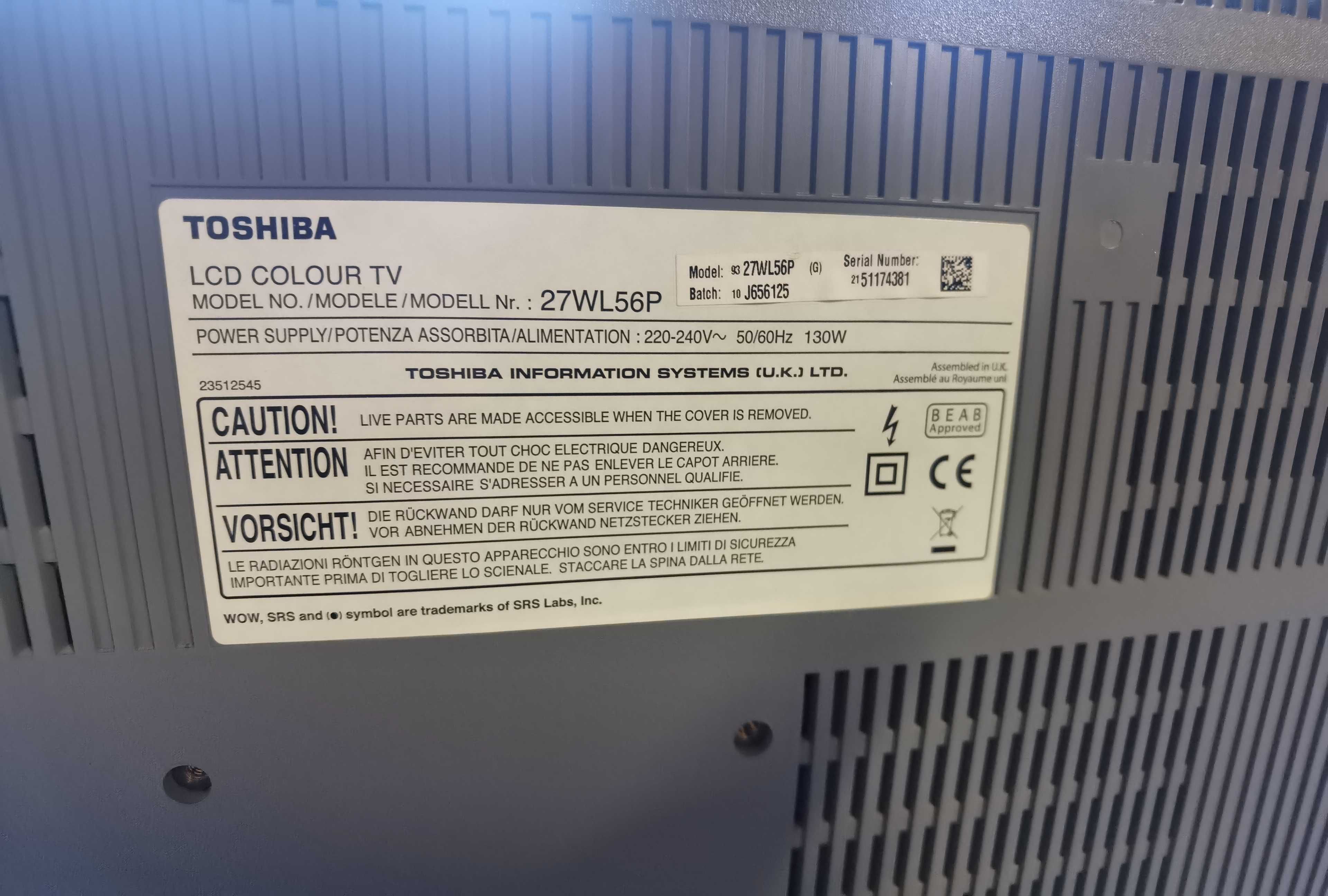 Телевізор Toshiba 27WL56P