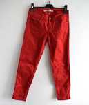 Zara czerwone spodnie rurki dopasowane xs 34 damskie