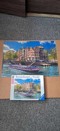 Puzzle 1000 Kanał wodny  w Amsterdamie