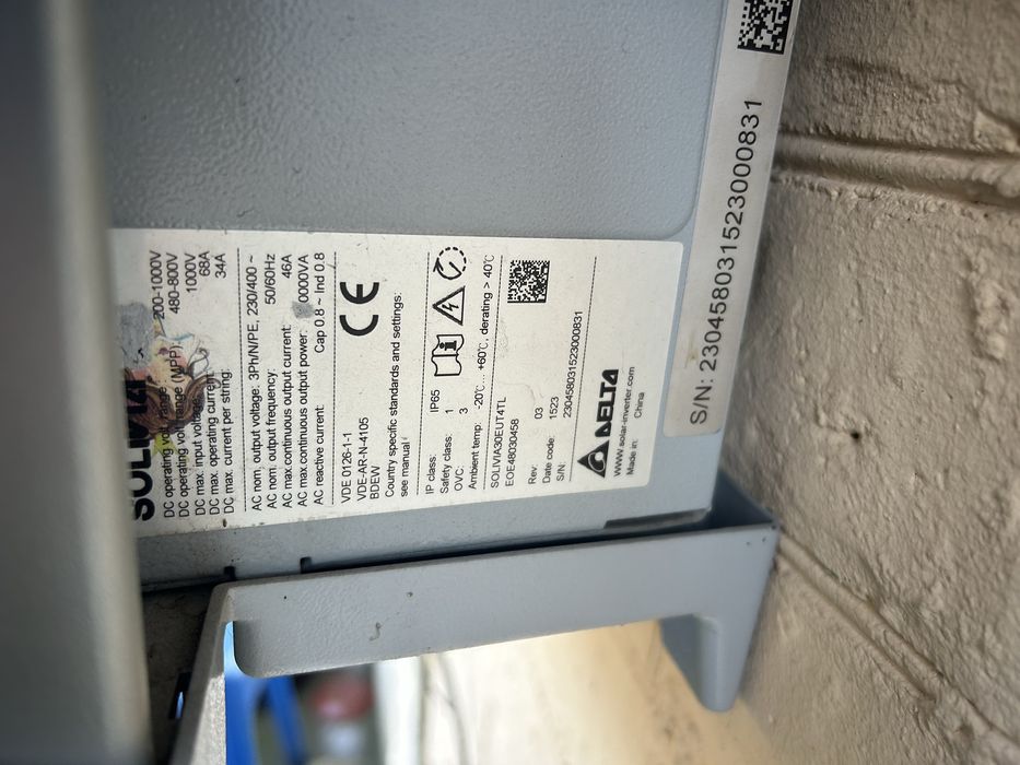 Мережевий інвертор Delta 30TL б/у