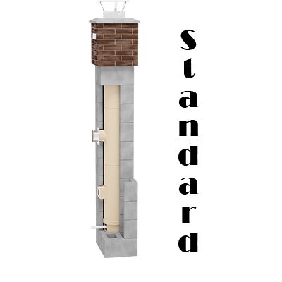 Komin systemowy ceramiczny wysokość 7m KW Fi 180/200 Standard