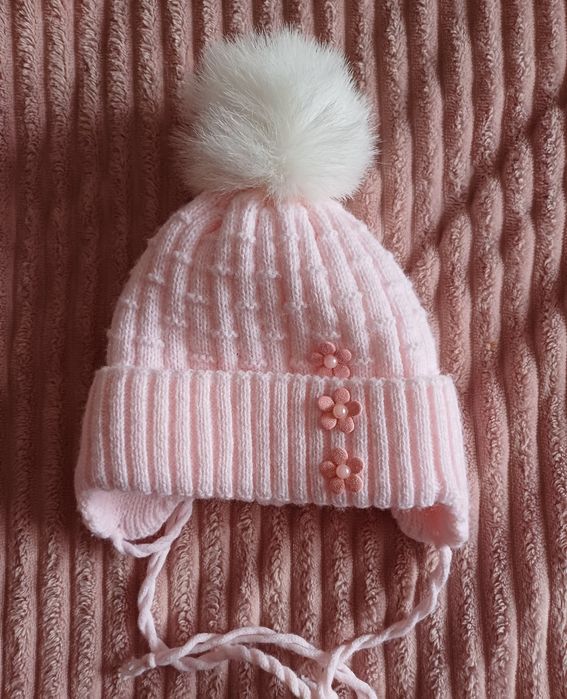 Шапка на флісі для дівчинки 40-42