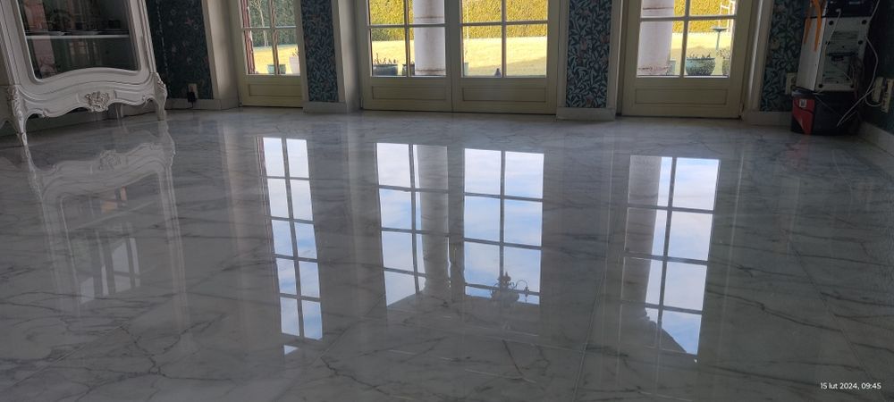 Renowacja Lastryko Marmuru szlifowane polerowanie krystalizacja