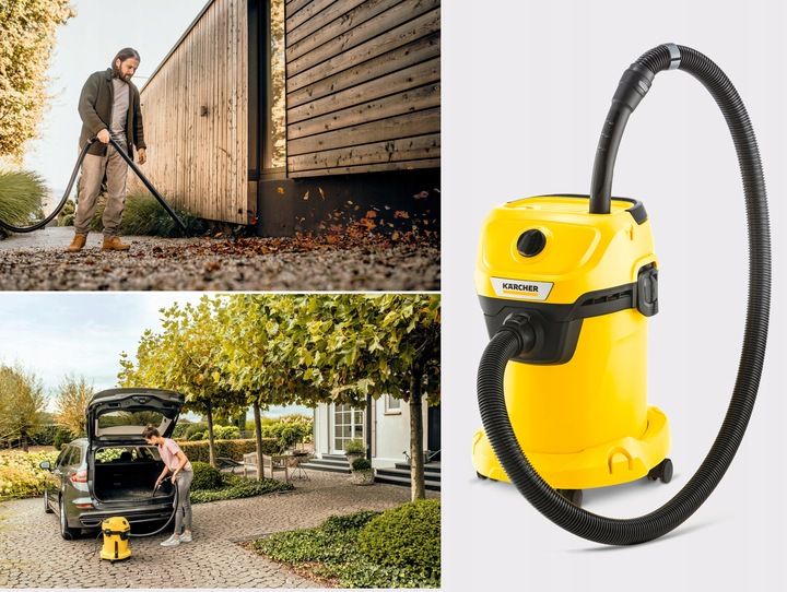 Odkurzacz Bezworkowy Karcher Wd 3 Profejsonalny Zestaw Ssawki 1000 W