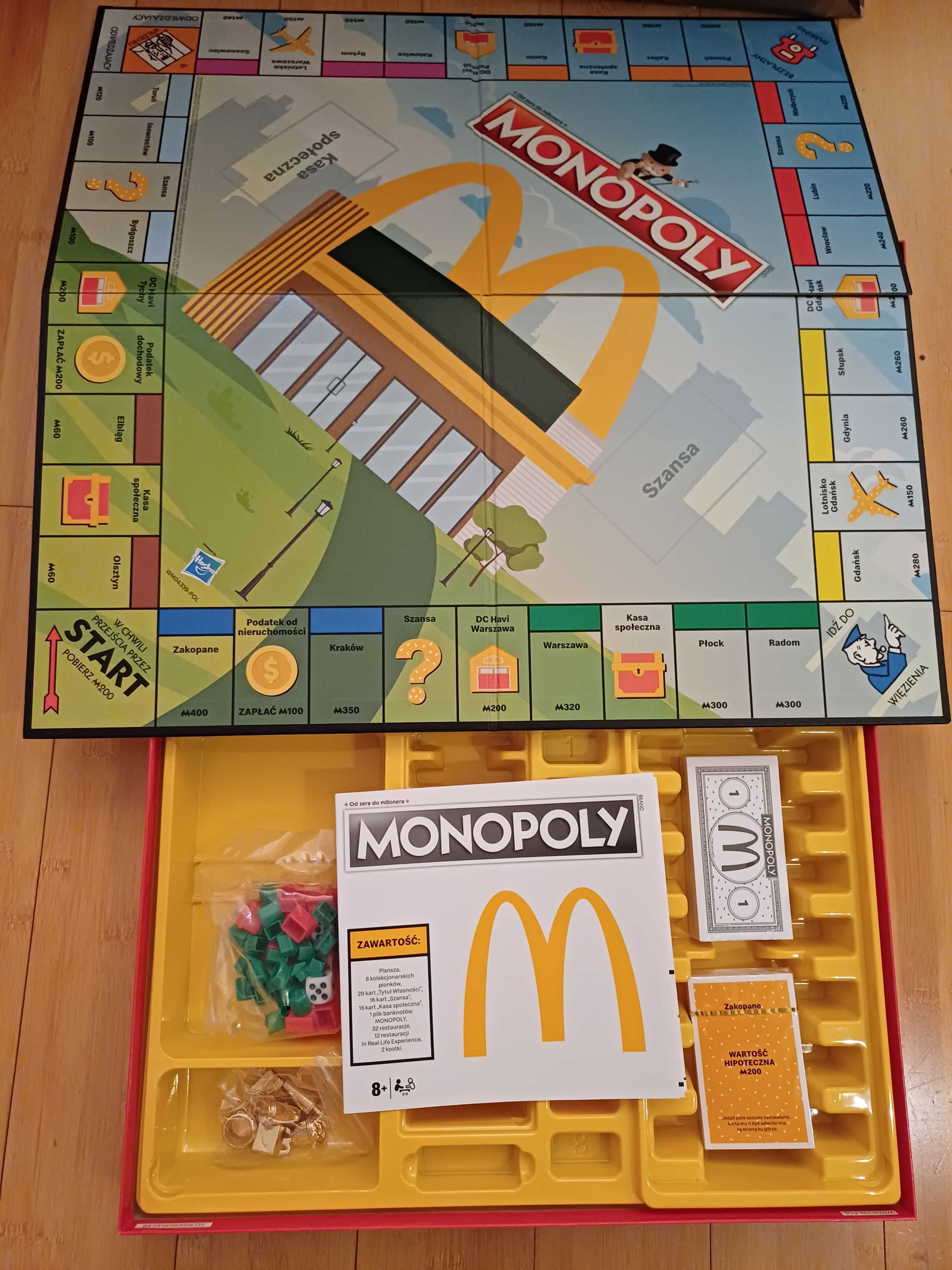 Monopoly McDonald's. Gra planszowa, NOWA, edycja specjalna