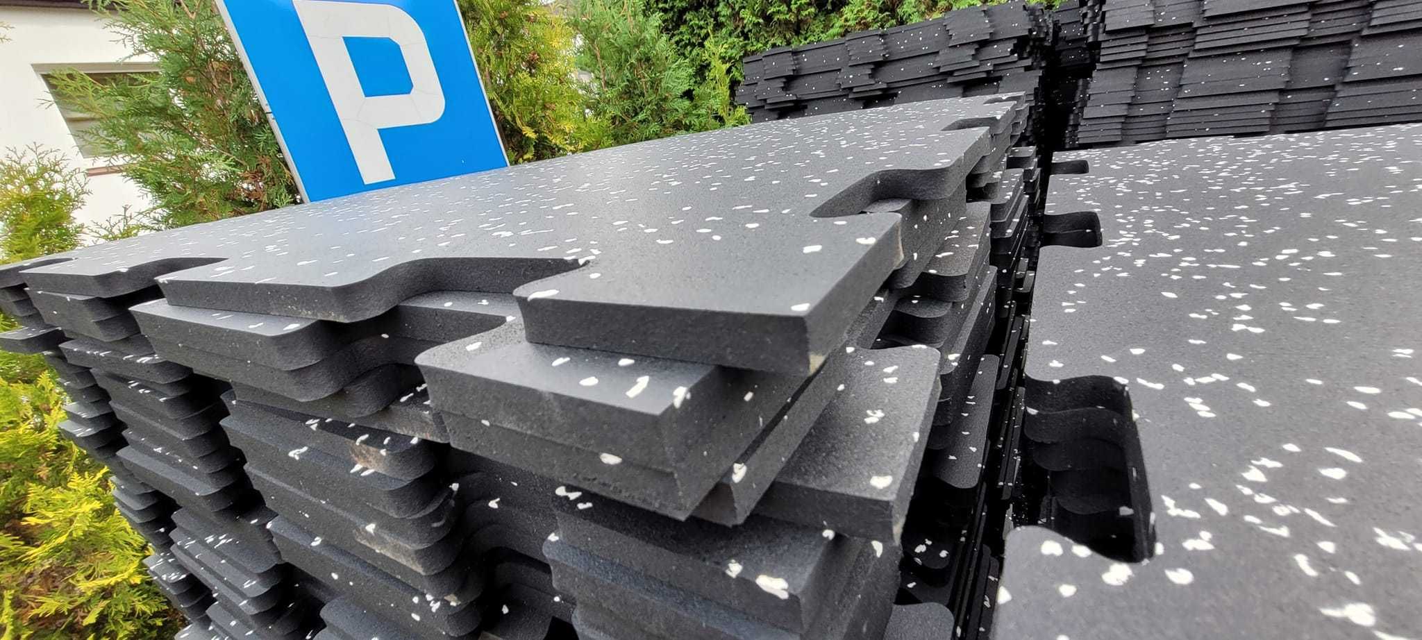 Puzzle 10 mm NOWE 1300KG Kompresji Podłoga Gumowa Siłownia Fitness