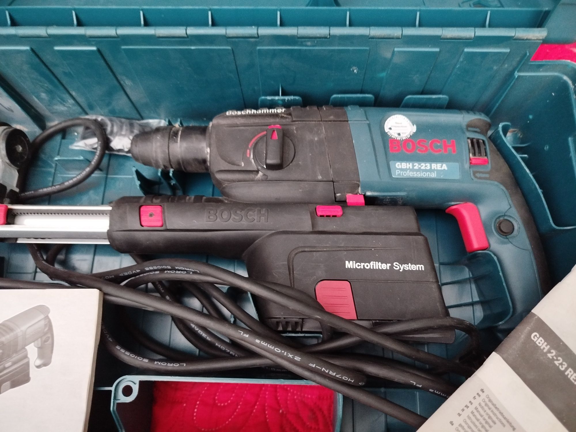 Młotowiertarka Bosch GBH 2-23 REA + Moduł odstający+ Walizka
