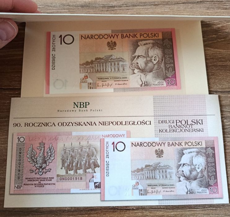 Niepodległość - 2008 / UNC. Banknot w kartonowym etui + folder.