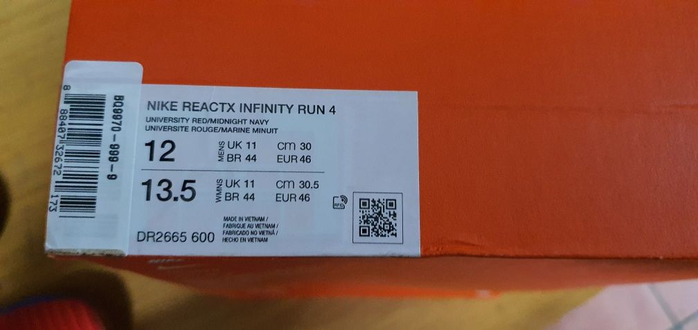 Sapatilhas Nike reactx infinity run 4